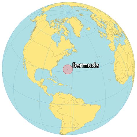 Bermuda in the world map